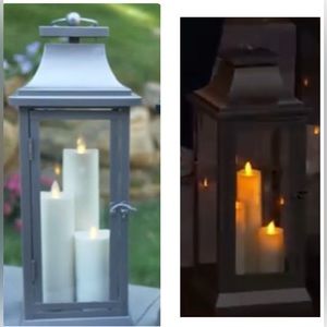 NEW Luminara 16" Heritage Tri-Candle In/Outdoor Lantern